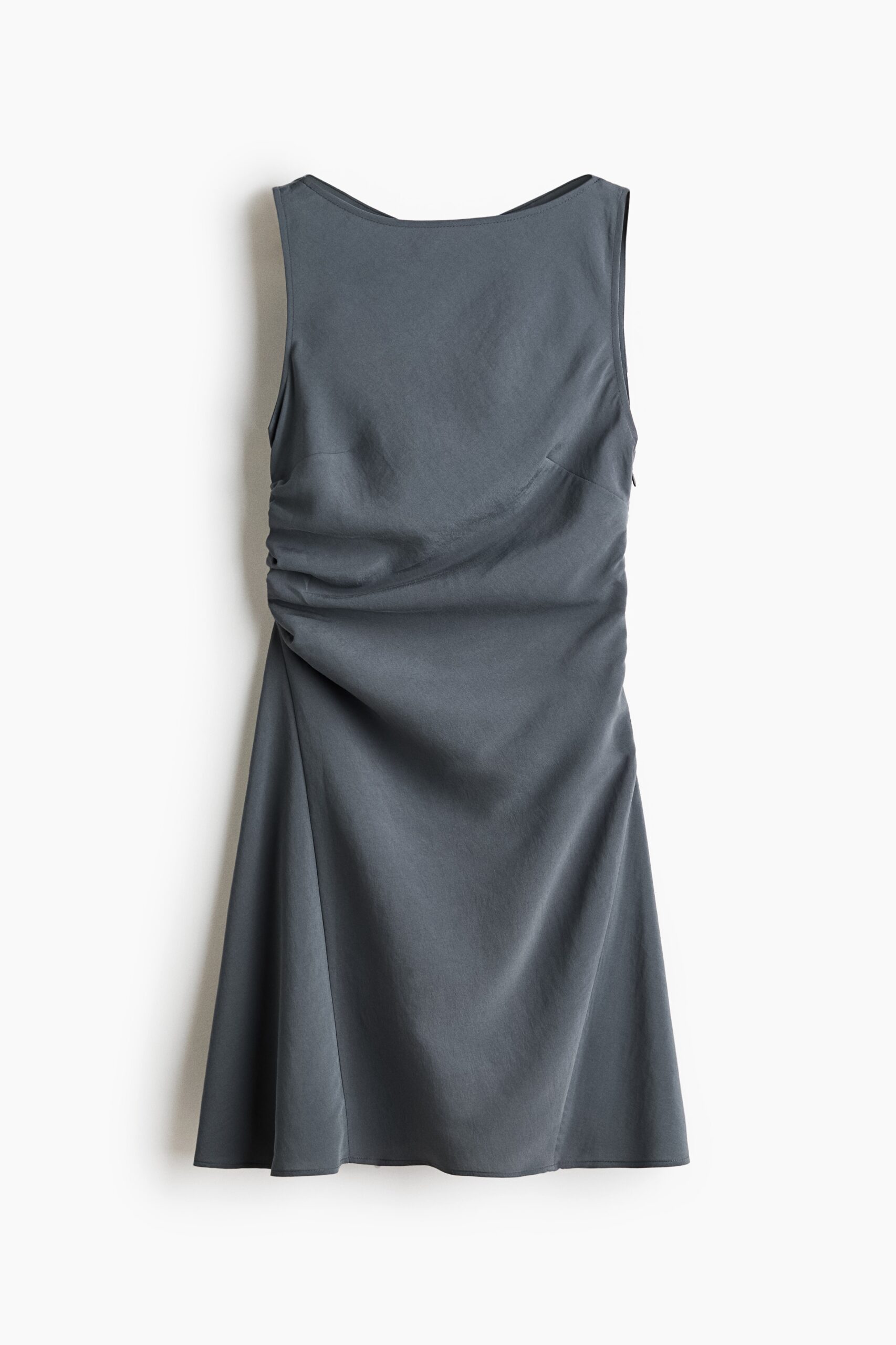 H & M - Gedrapeerde jurk met cutout - Donkergrijs H & M - Gedrapeerde jurk met cutout - Donkergrijs