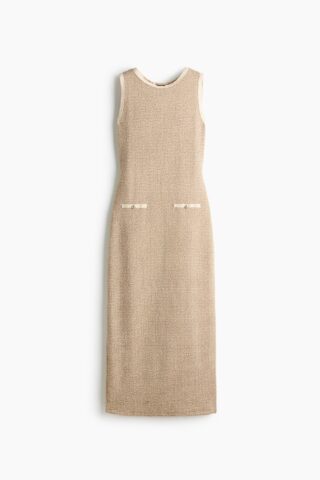 H & M - Jurk van gebreid bouclégaren - Beige