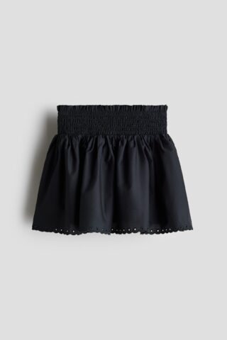 H & M - Flared katoenen rok - Zwart