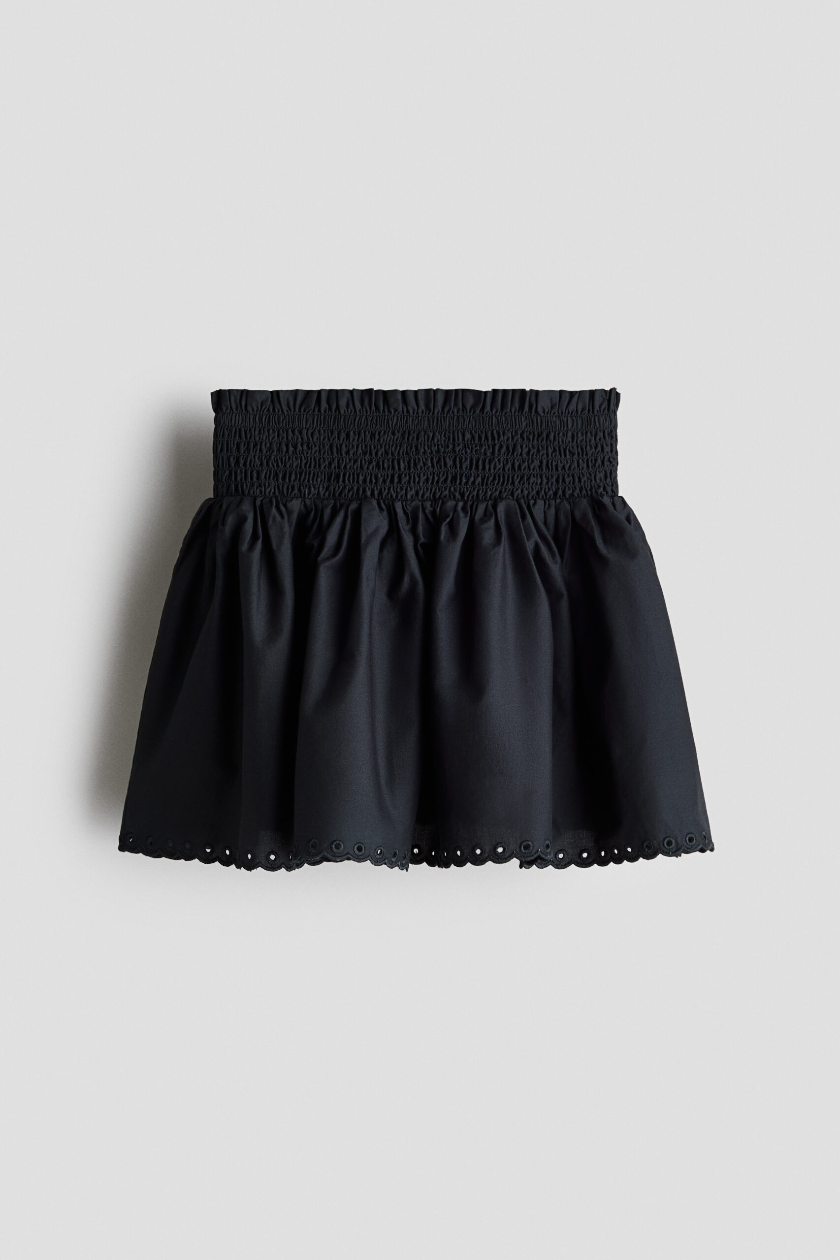 H & M - Flared katoenen rok - Zwart