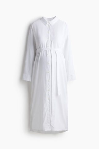 H & M - MAMA Overhemdjurk van linnenmix - Wit