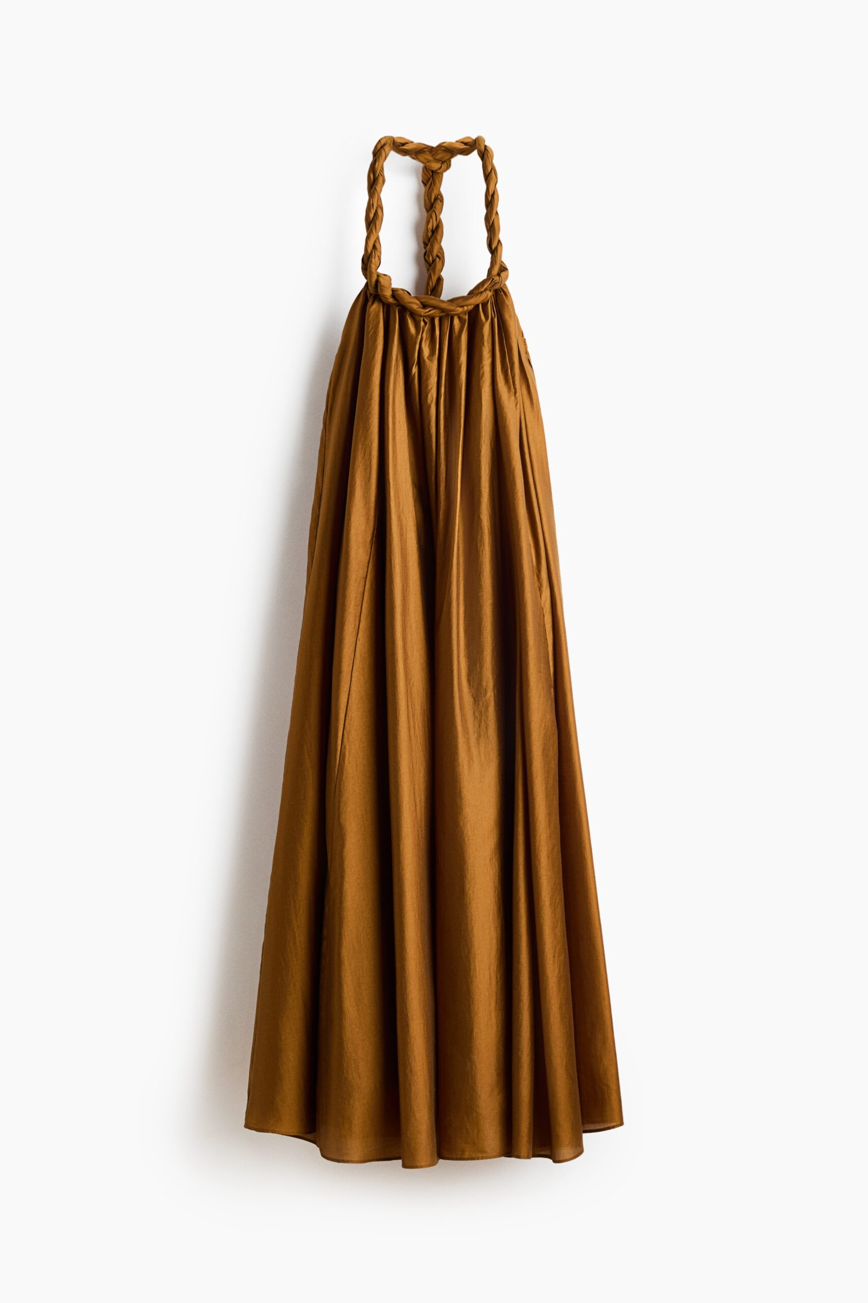 H & M - Jurk met gevlochten detail - Donker Goudbeige