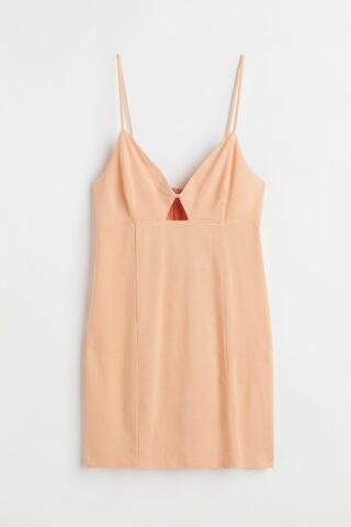 H & M - Mini-jurk met cutout - Koraal