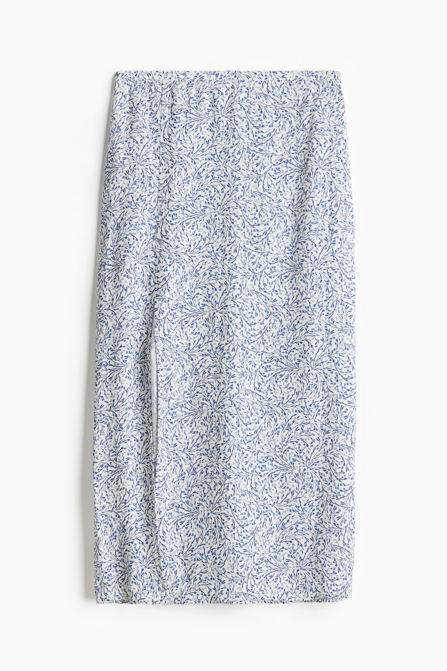 H & M - Nauwsluitende rok - Wit/Blauwe Bloemen H & M - Nauwsluitende rok - Wit/Blauwe Bloemen