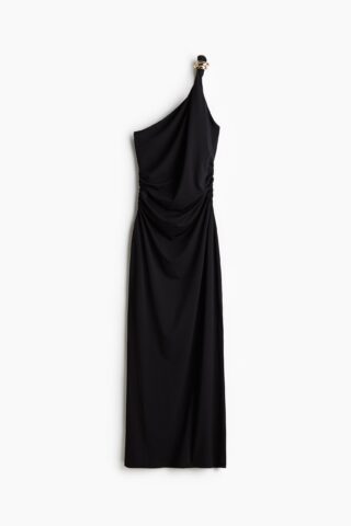 H & M - One-shoulder bodyconjurk - Zwart