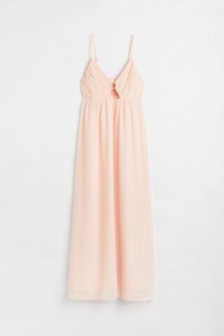 H & M - Slip-on jurk van chiffon - Poederroze