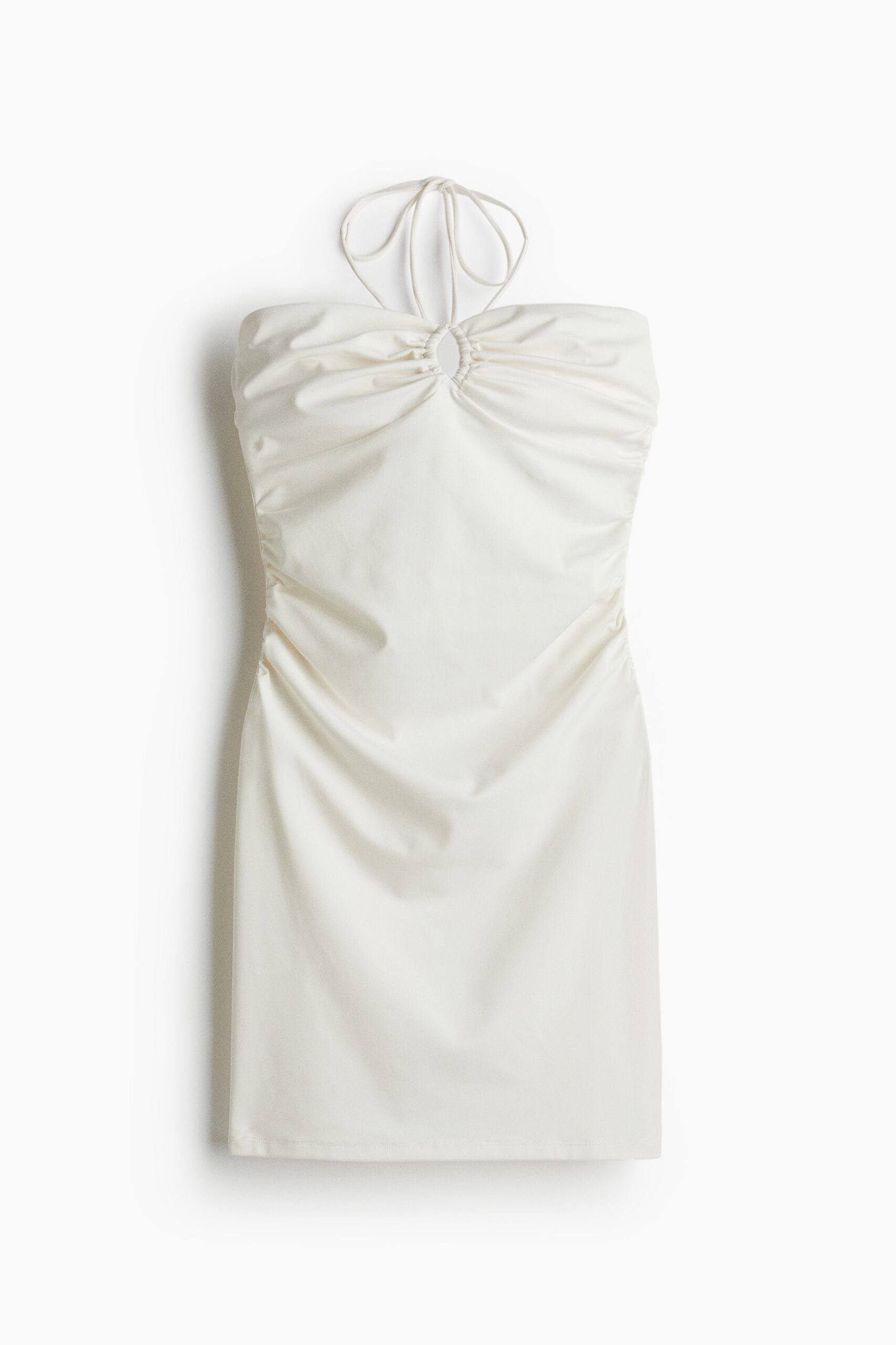 H & M - Ingerimpelde halterjurk - Wit H & M - Ingerimpelde halterjurk - Wit