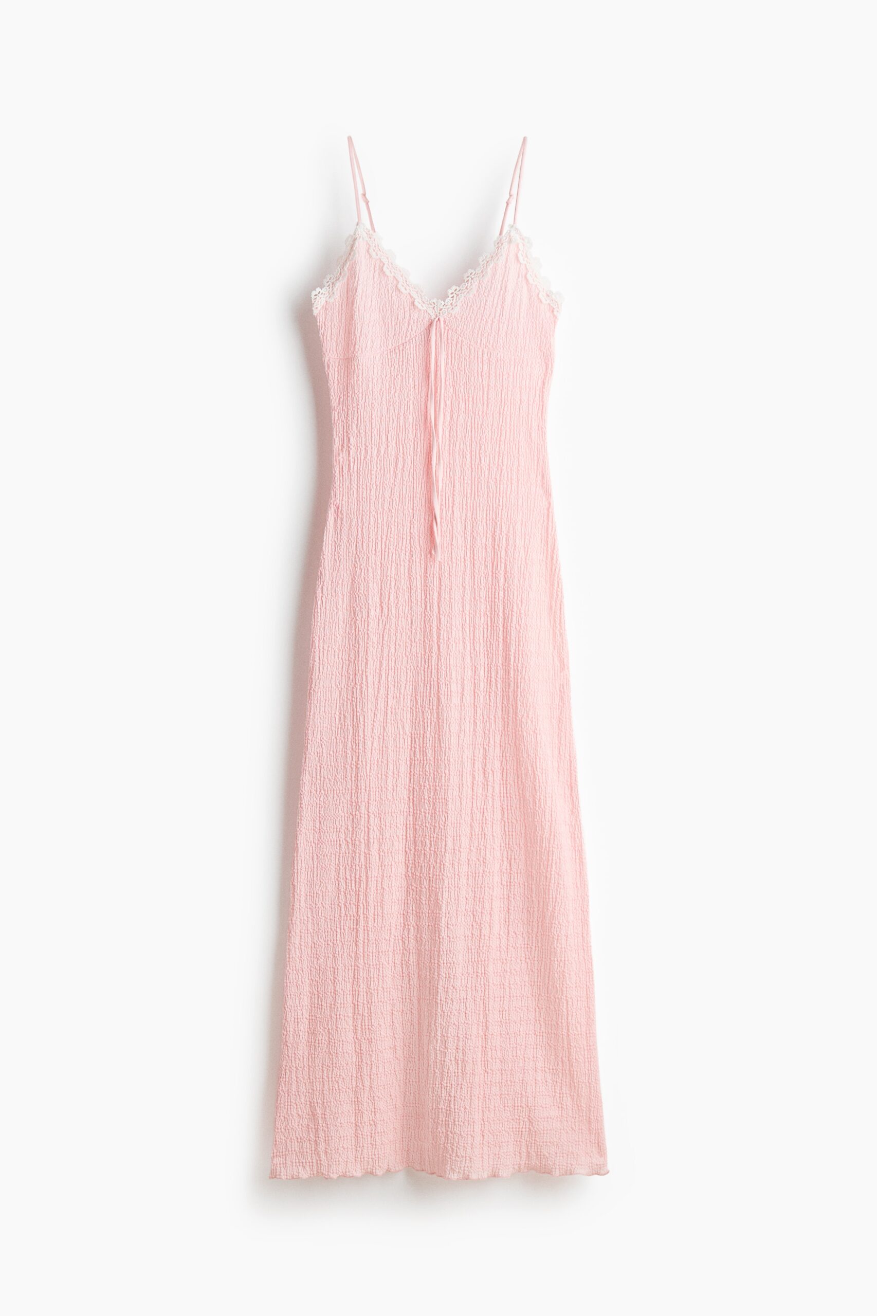 H & M - Strappy jurk met strikbandjes - Lichtroze