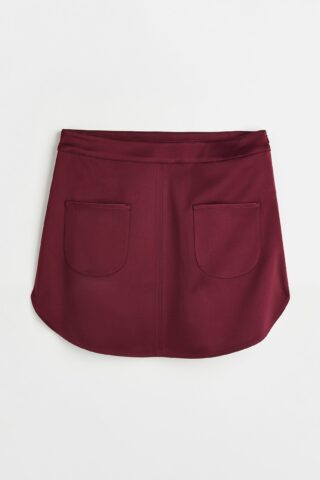 H & M - Satijnen rok - Bordeauxrood