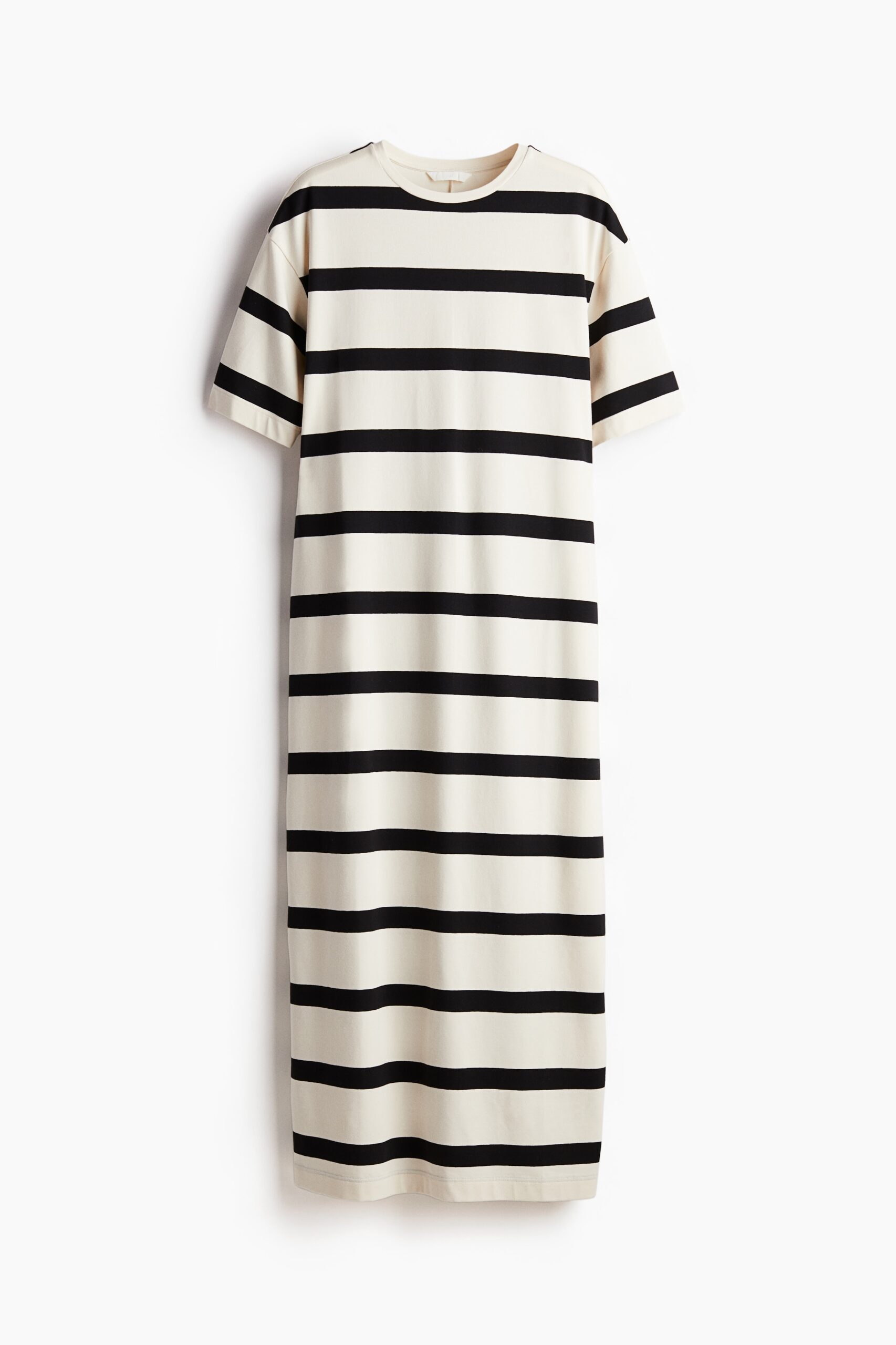 H & M - T-shirtjurk - Lichtbeige/Gestreept
