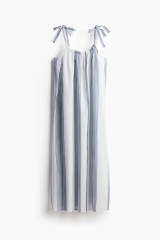 H & M - MAMA Before & After Voedingsjurk - Wit/Blauw Gestreept