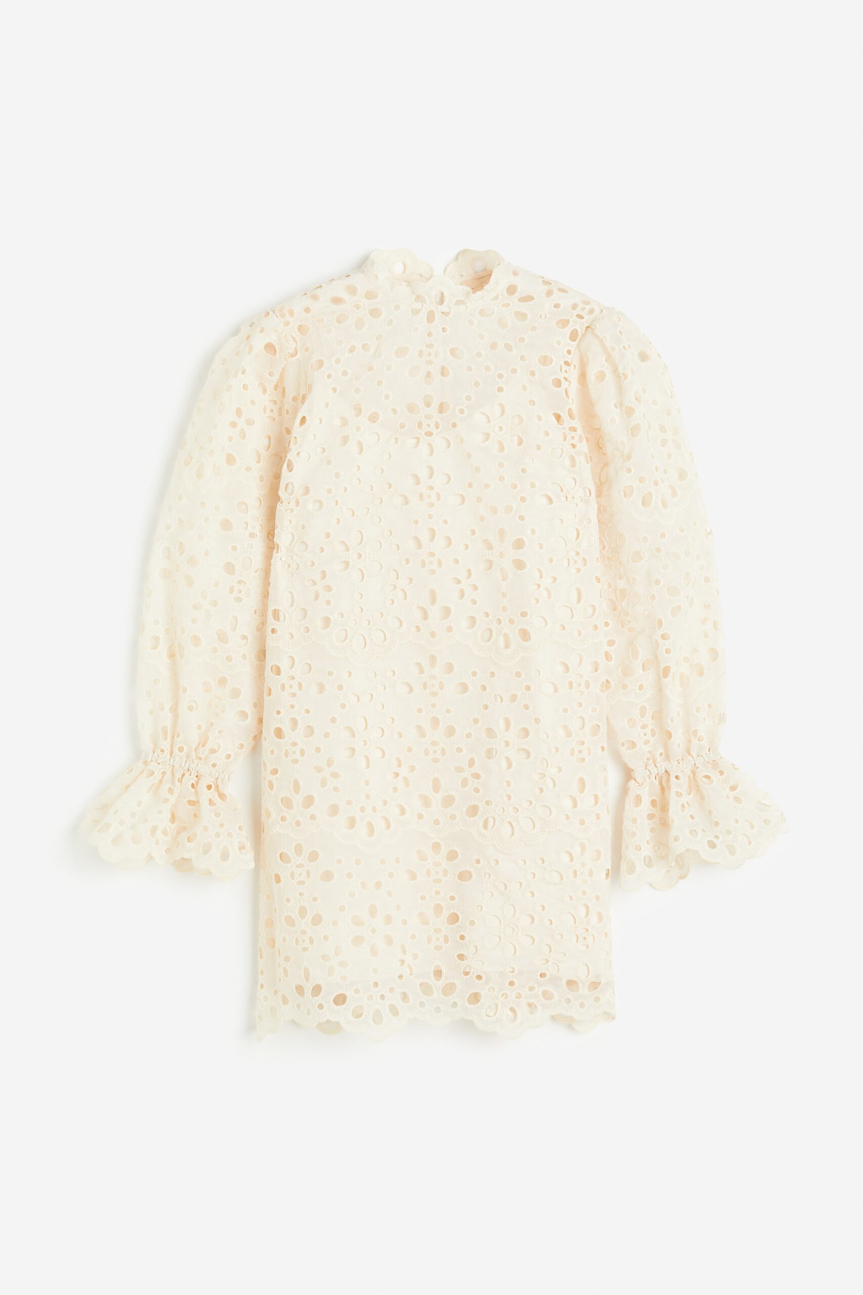 H & M - Jurk met broderie anglaise - Roomwit H & M - Jurk met broderie anglaise - Roomwit