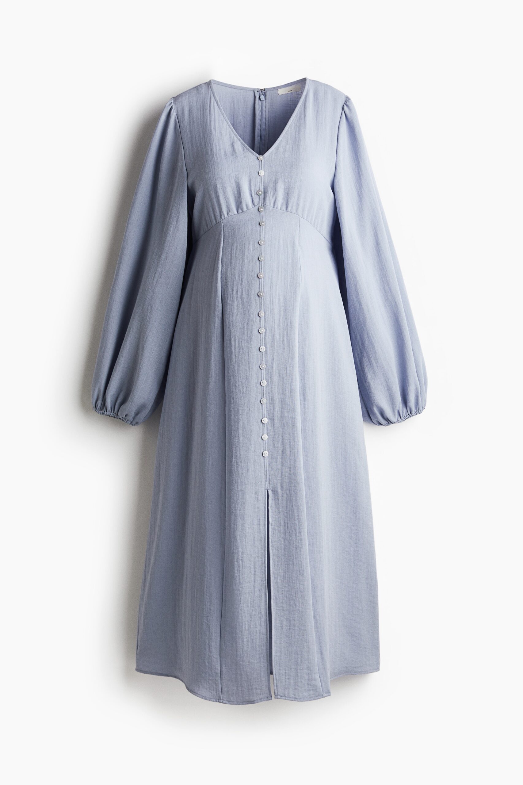 H & M - MAMA Doorknoopjurk - Dusty Lichtblauw