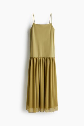 H & M - Strappy maxi-jurk - Olijfgoud
