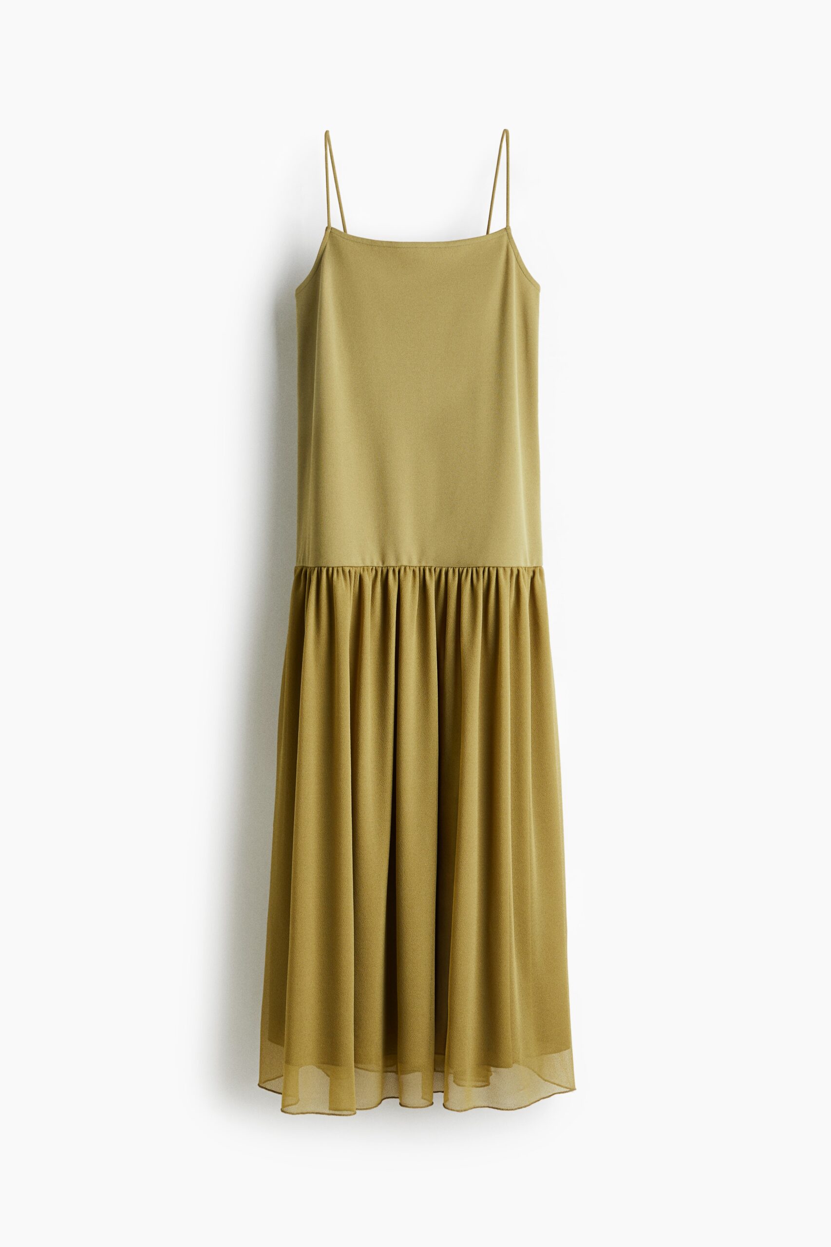 H & M - Strappy maxi-jurk - Olijfgoud