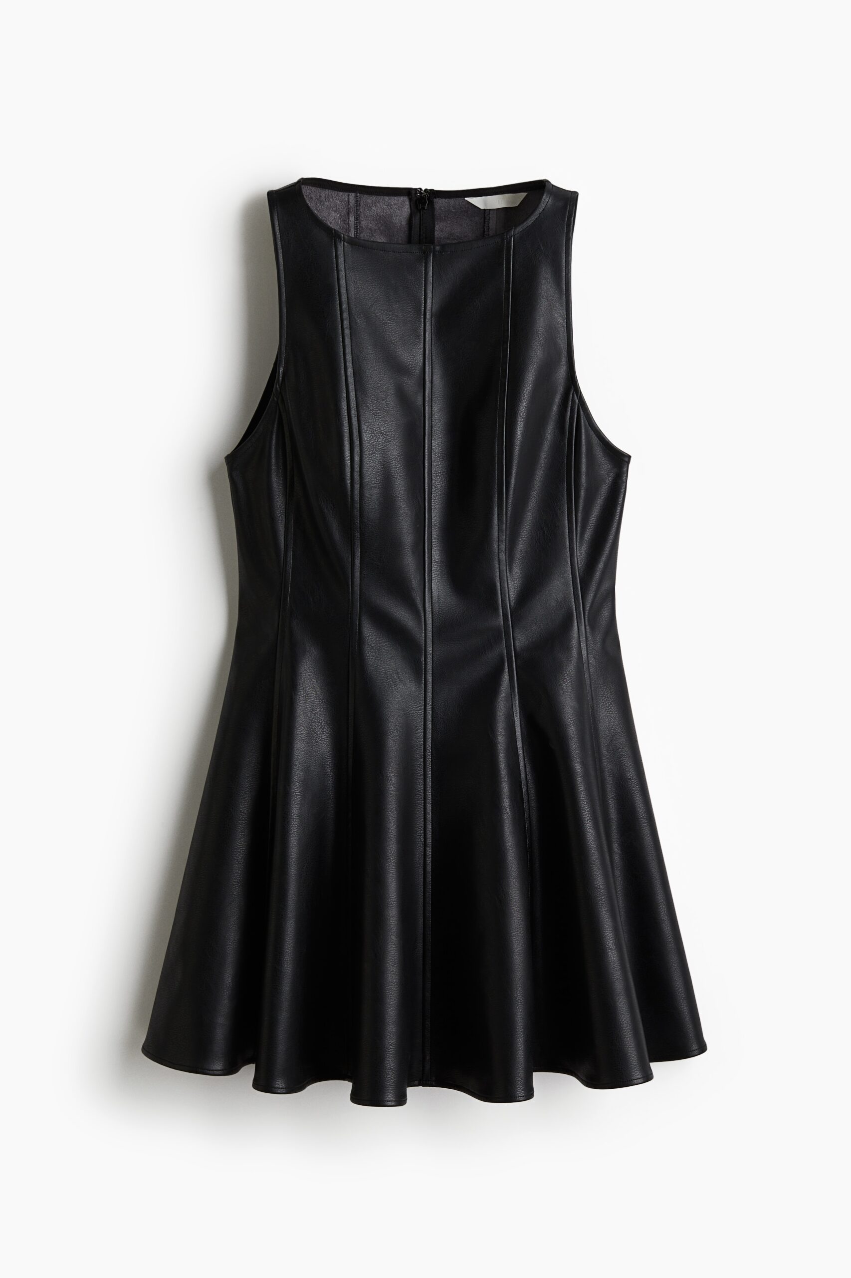 H & M - Jurk met coating - Zwart