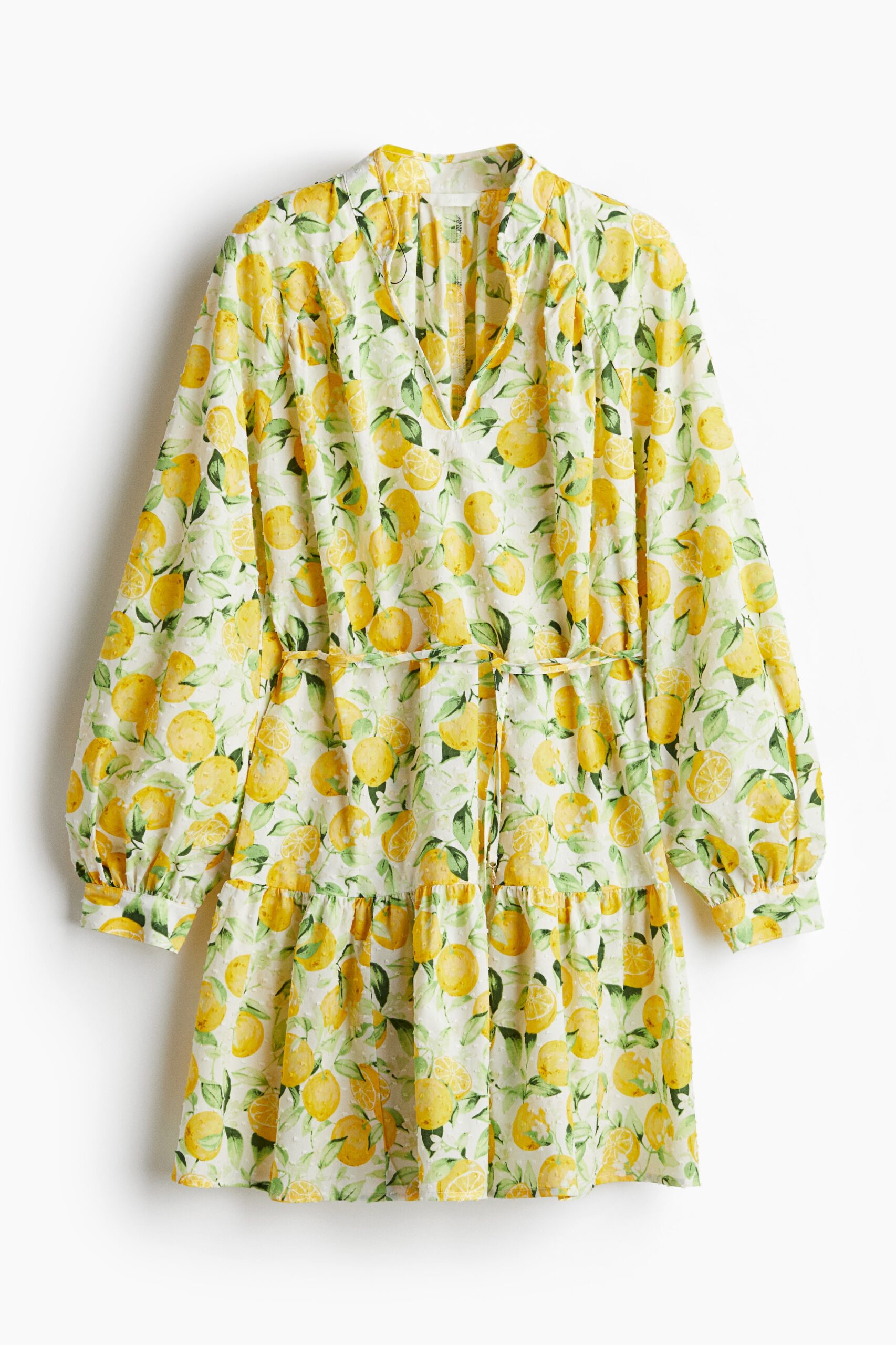 H & M - Jurk van plumetiskatoen - Wit/Sinaasappels H & M - Jurk van plumetiskatoen - Wit/Sinaasappels