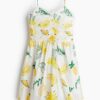 H & M - Strapjurk met print - Wit/Dessin