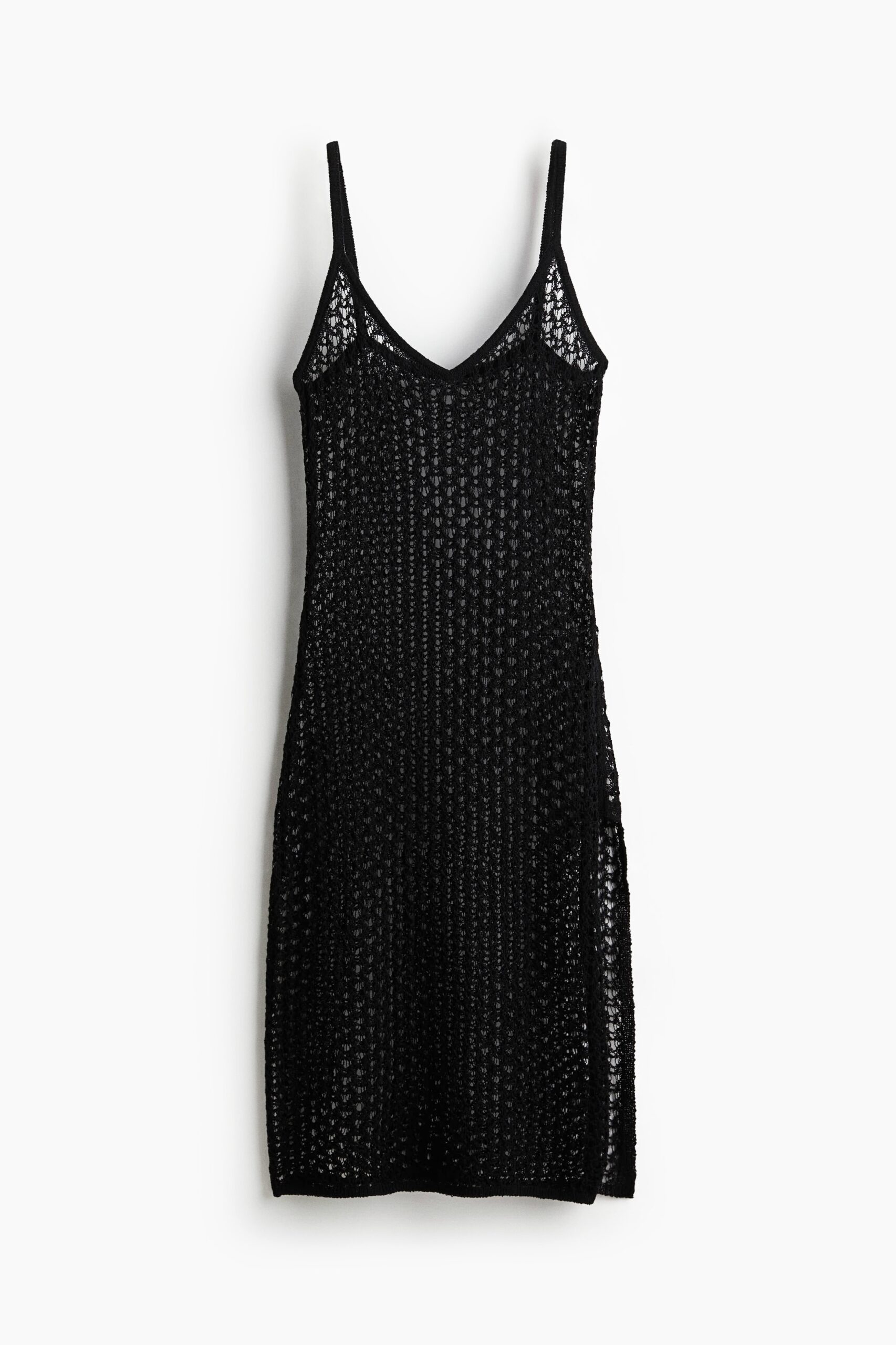 H & M - Ajourgebreide strandjurk - Zwart