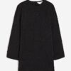 H & M - Structuurgeweven jurk - Zwart