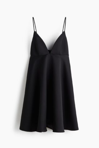 H & M - Flared strappy jurk - Zwart
