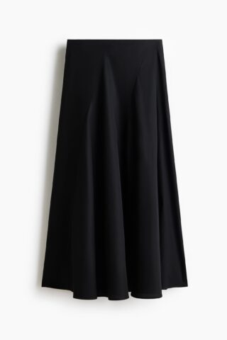 H & M - Flared katoenen rok - Zwart