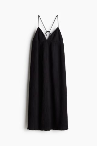 H & M - Maxi-jurk met strikbandjes - Zwart
