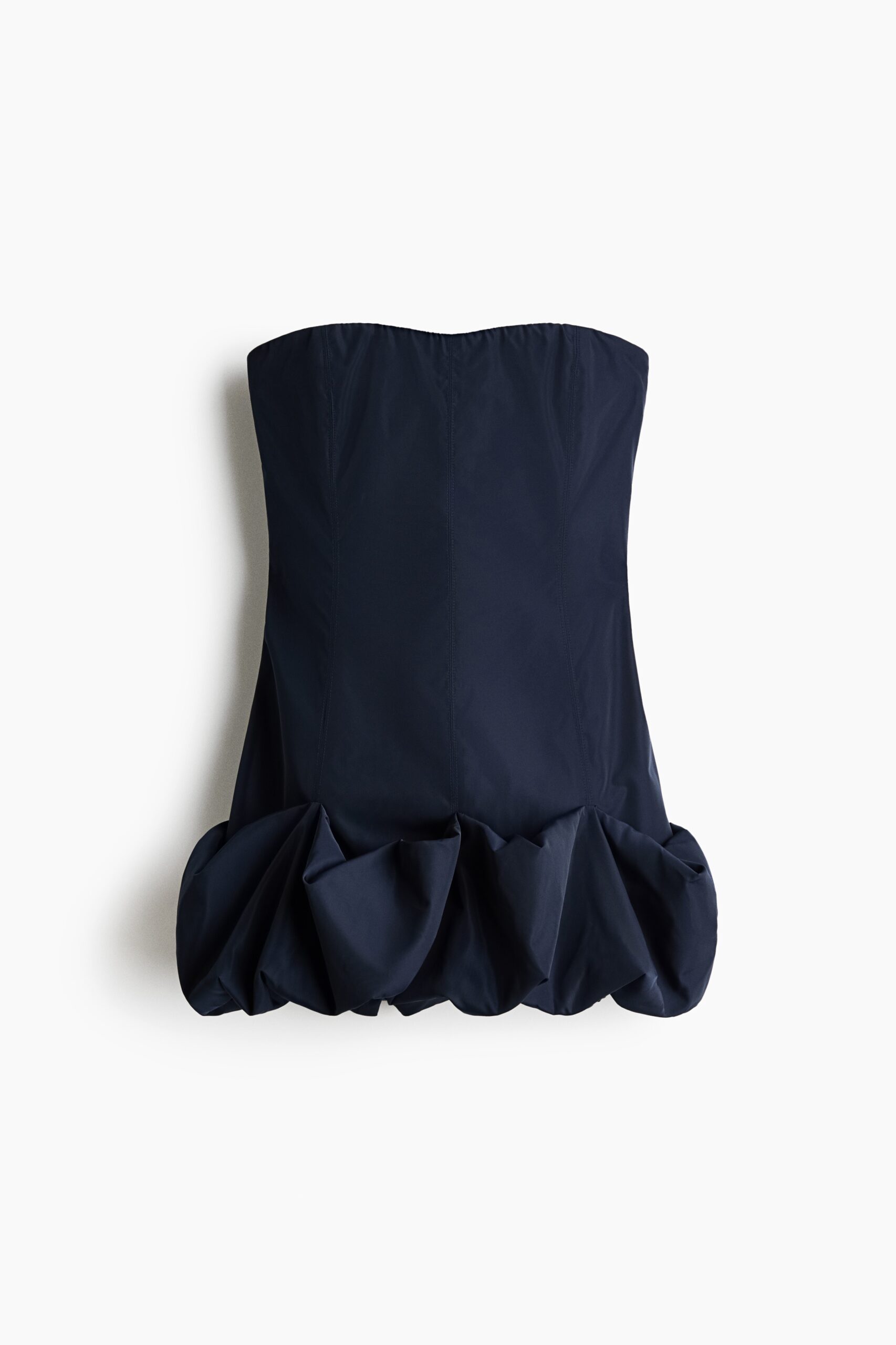 H & M - Bandeaujurk met ballonzoom - Marineblauw