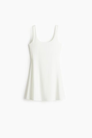 H & M - Mouwloze jurk van microvezel - Wit