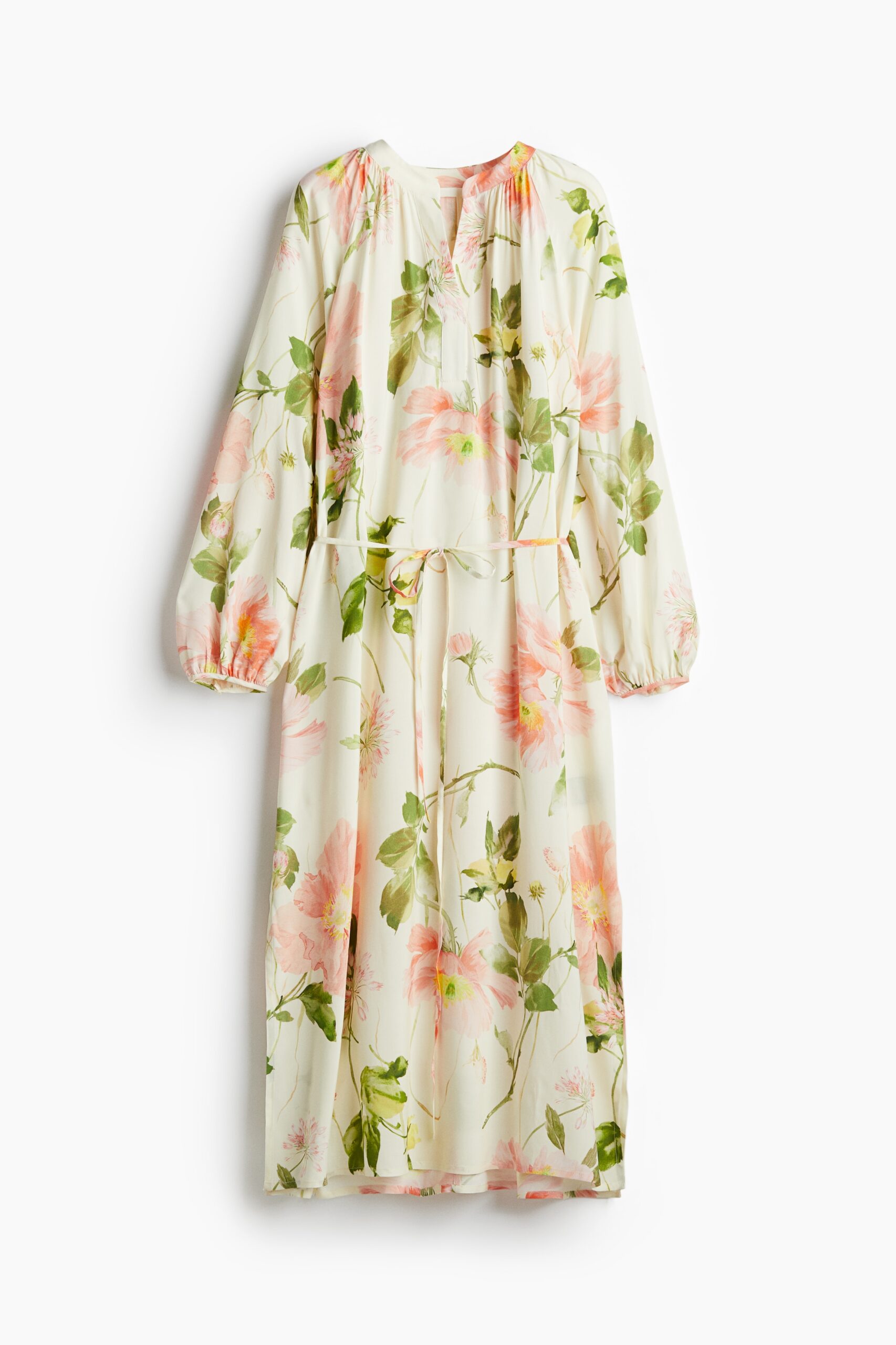 H & M - Jurk met ballonmouwen - Roomwit/Bloemen H & M - Jurk met ballonmouwen - Roomwit/Bloemen