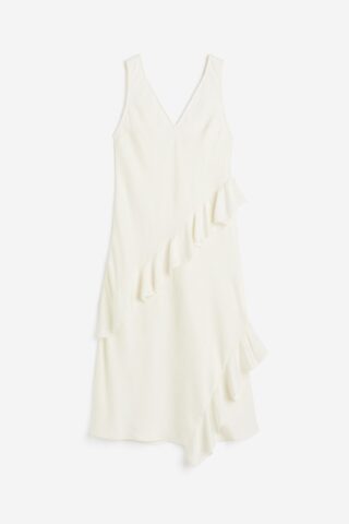 H & M - Jurk met volants - Roomwit