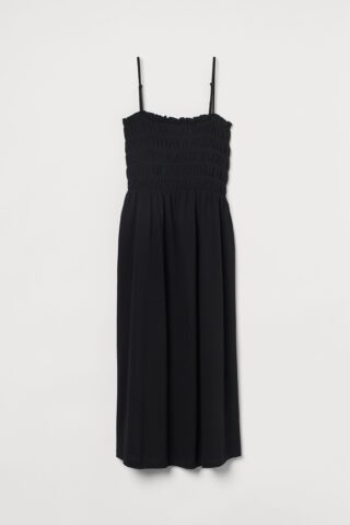 H & M - Jurk met smokwerk - Zwart