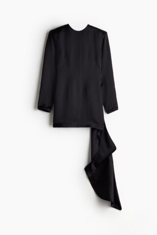 H & M - Jurk met drapering - Zwart