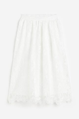 H & M - Kanten A-linerok - Wit