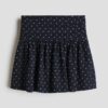 H & M - Tricot crinklerok - Marineblauw/Polkadot