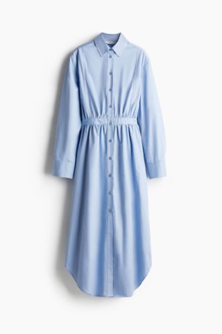 H & M - Katoenen overhemdjurk - Lichtblauw