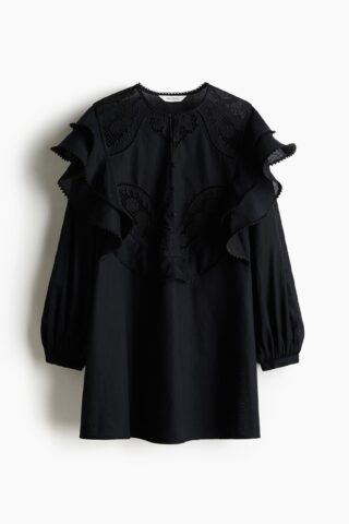 H & M - Tuniekjurk van linnenmix - Zwart