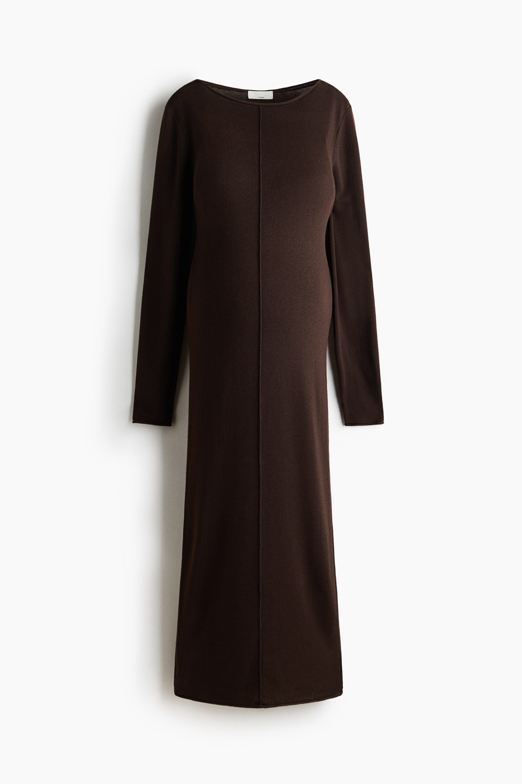 H & M - MAMA Fijngebreide jurk - Donkerbruin