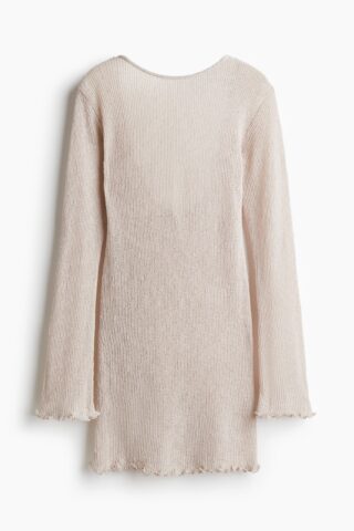 H & M - Gebreide deep-backjurk - Beige