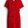 H & M - Ribgebreide jurk - Rood