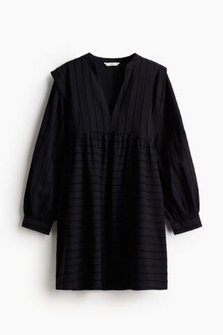 H & M - Jurk met pofmouwen - Zwart