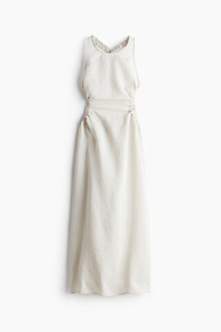 H & M - Jurk met cutouts - Lichtbeige