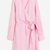 H & M - Overslagjurk - Lichtroze