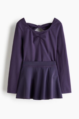 H & M - Tweedelige set - Danspakje en rok met DryMove - Pruimenpaars