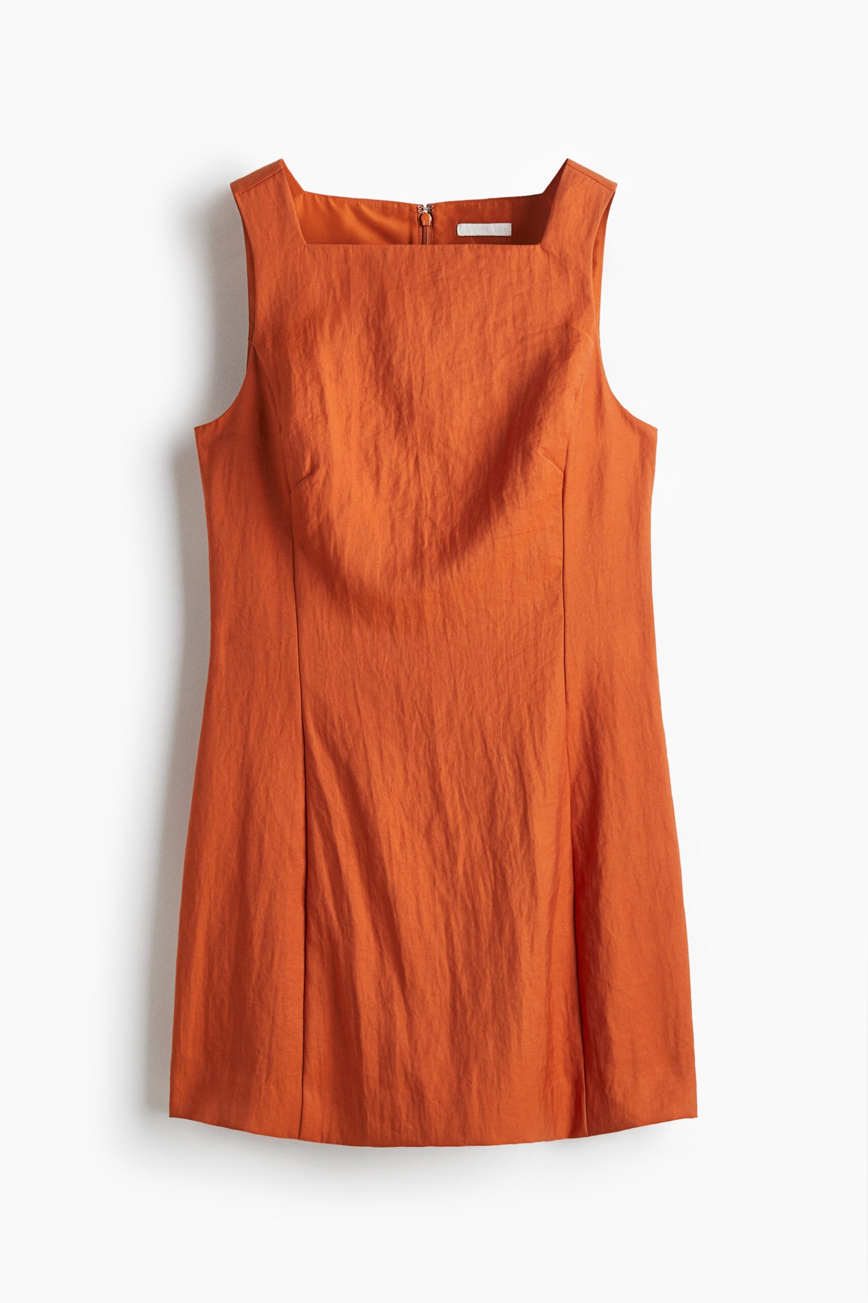 H & M - Twill jurk met vierkante hals - Oranje H & M - Twill jurk met vierkante hals - Oranje
