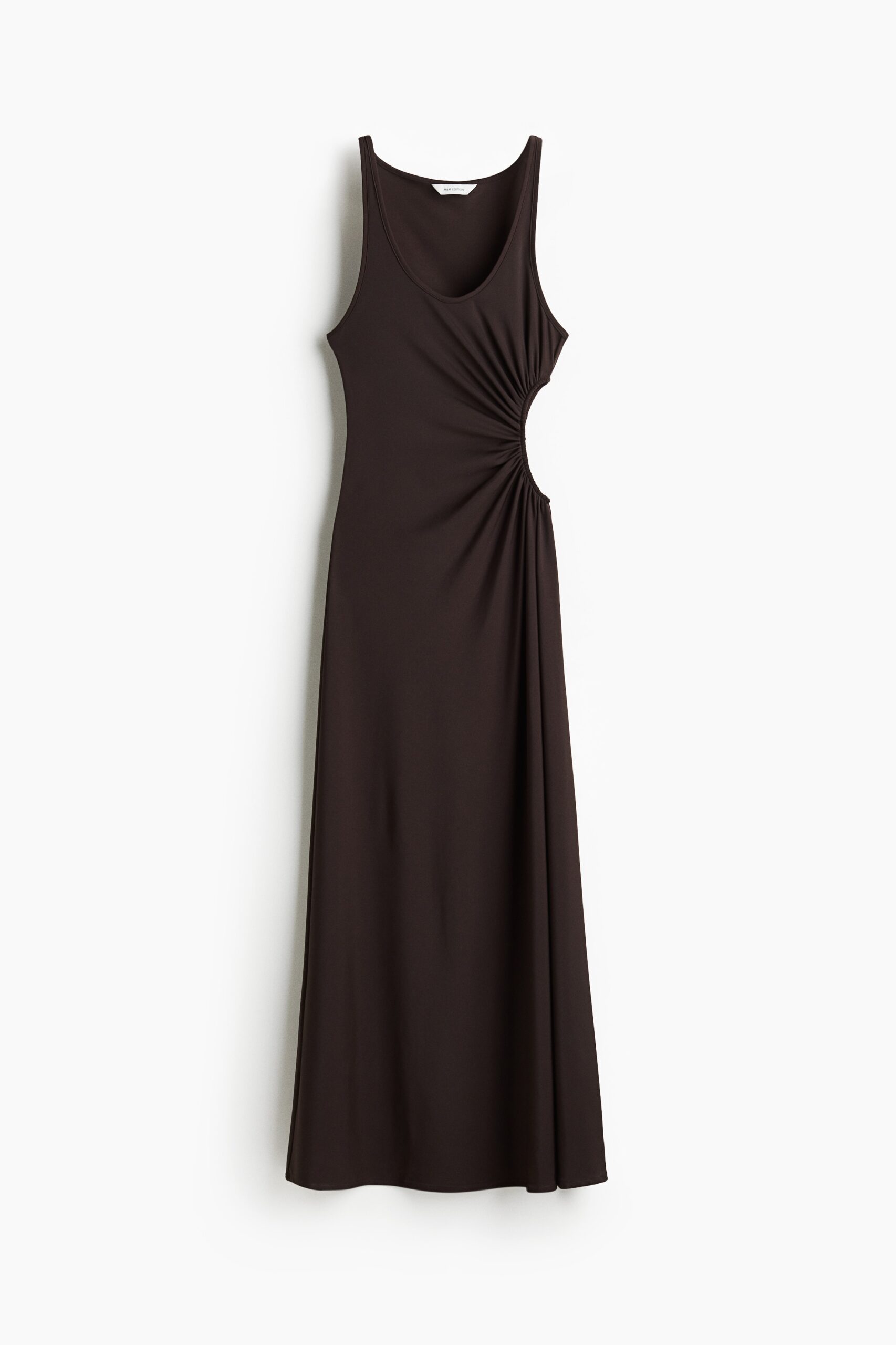 H & M - Gedrapeerde jurk met cutout - Donkerbruin H & M - Gedrapeerde jurk met cutout - Donkerbruin