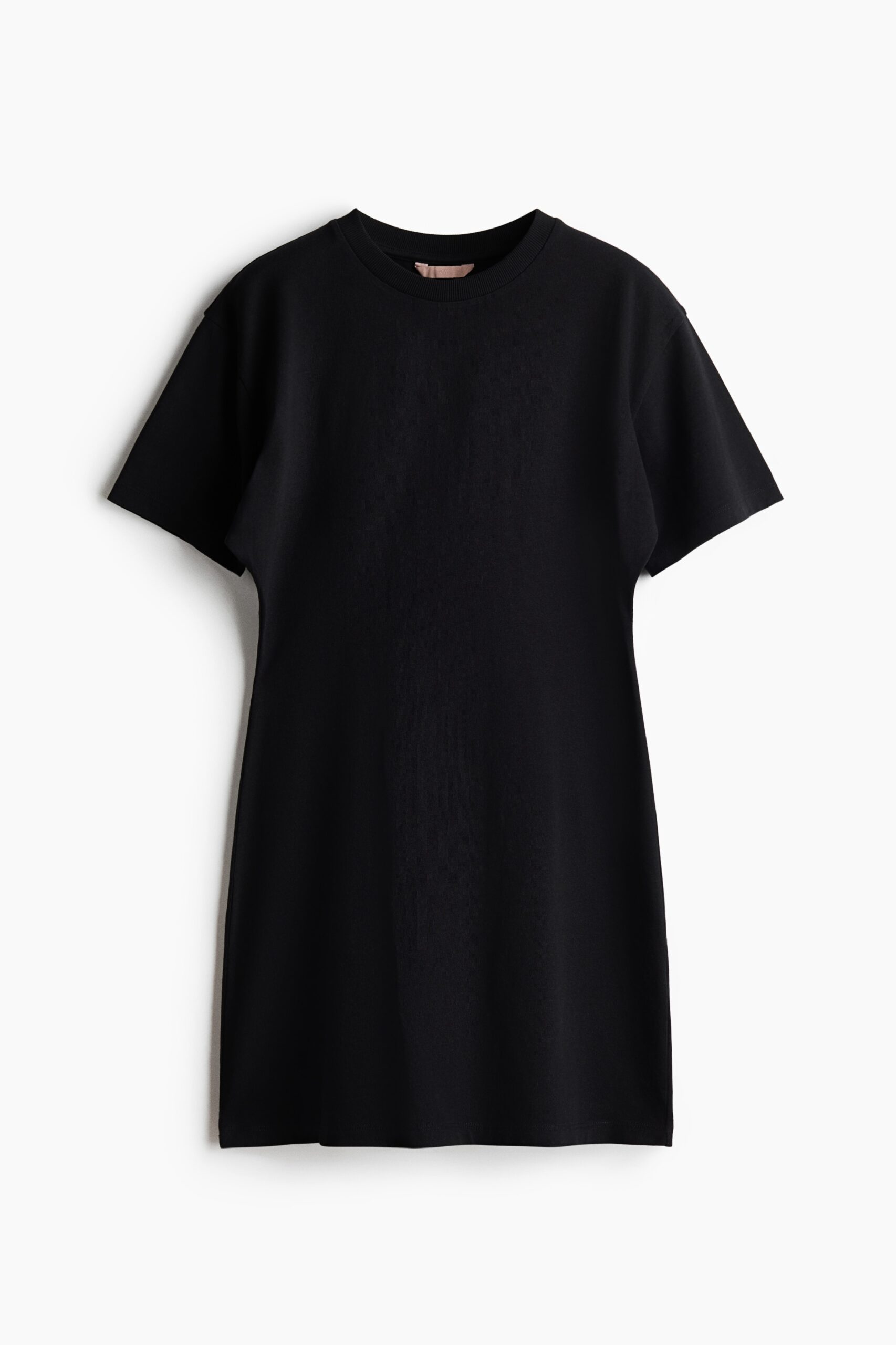 H & M - Katoenen T-shirtjurk met zandlopersilhouet - Zwart
