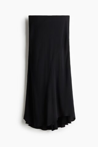 H & M - Asymmetrische midirok - Zwart