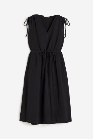 H & M - Jurk met drawstrings - Zwart