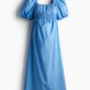 H & M - MAMA Popeline jurk van katoenmix - Blauw